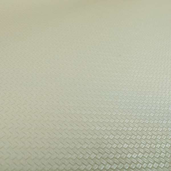 Selvaggio Basket Weave Semi Plain Pattern Faux Leather Upholstery Vinyl In White Pearl Colour