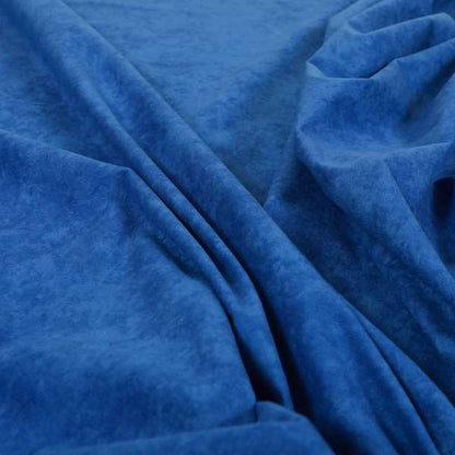 Sicily Soft Lightweight Low Pile Velvet Upholstery Fabric In Cobalt Blue Colours - Roman Blinds