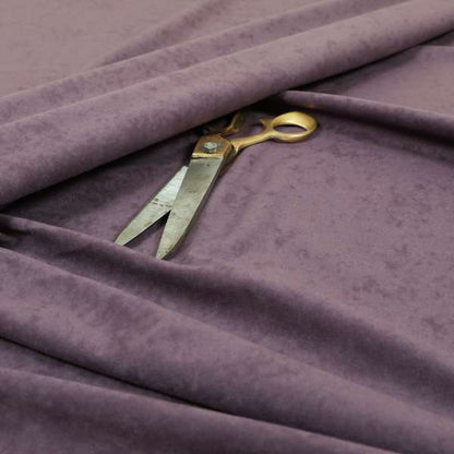 Sicily Soft Lightweight Low Pile Velvet Upholstery Fabric In Purple Colours