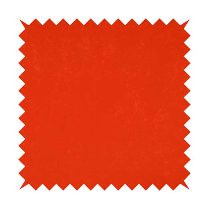 Sicily Soft Lightweight Low Pile Velvet Upholstery Fabric In Orange Colour