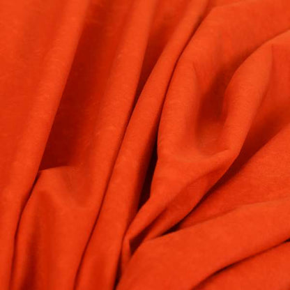 Sicily Soft Lightweight Low Pile Velvet Upholstery Fabric In Orange Colour