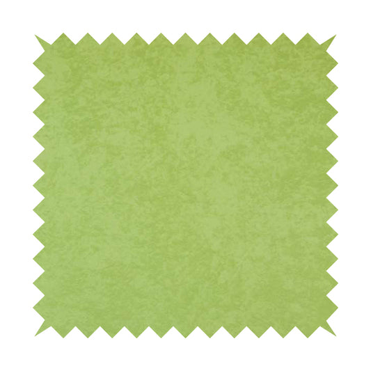 Sicily Soft Lightweight Low Pile Velvet Upholstery Fabric In Lime Green Colour