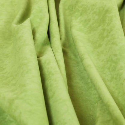 Sicily Soft Lightweight Low Pile Velvet Upholstery Fabric In Lime Green Colour - Made To Measure Curtains