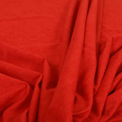 Sicily Soft Lightweight Low Pile Velvet Upholstery Fabric In Red Colour - Roman Blinds