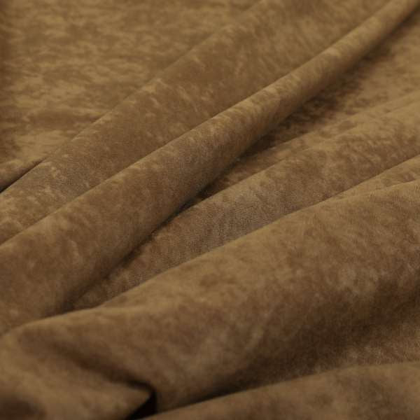 Sicily Soft Lightweight Low Pile Velvet Upholstery Fabric In Brown Colour