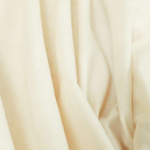 Sicily Soft Lightweight Low Pile Velvet Upholstery Fabric In Ivory Cream Colour - Roman Blinds
