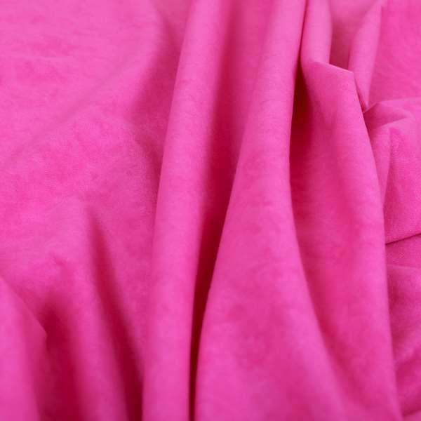 Sicily Soft Lightweight Low Pile Velvet Upholstery Fabric In Lipstick Pink Colour