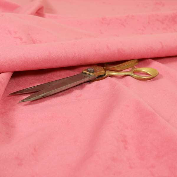 Sicily Soft Lightweight Low Pile Velvet Upholstery Fabric In Pink Colour