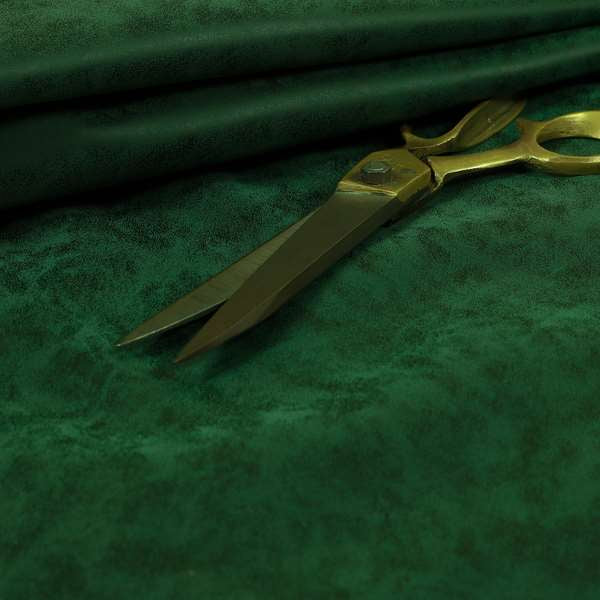 Sienna Faux Nubuck Green Colour Leather Soft Semi Sueded Finish Upholstery Fabric