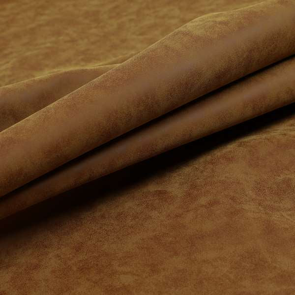 Sienna Faux Nubuck Tan Brown Colour Leather Soft Semi Sueded Finish Upholstery Fabric