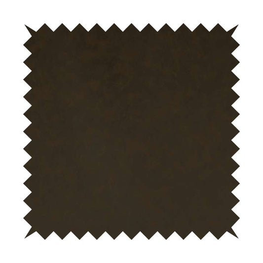 Sienna Faux Nubuck Brown Chocolate Colour Leather Soft Semi Sueded Finish Upholstery Fabric