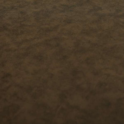 Sienna Faux Nubuck Brown Chocolate Colour Leather Soft Semi Sueded Finish Upholstery Fabric