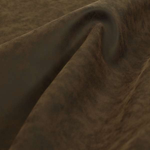 Sienna Faux Nubuck Brown Chocolate Colour Leather Soft Semi Sueded Finish Upholstery Fabric