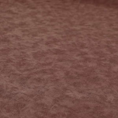 Sienna Faux Nubuck Red Burgundy Colour Leather Soft Semi Sueded Finish Upholstery Fabric