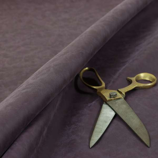 Sienna Faux Nubuck Purple Colour Leather Soft Semi Sueded Finish Upholstery Fabric