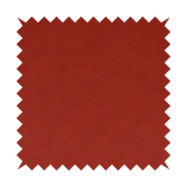 Sienna Faux Nubuck Red Colour Leather Soft Semi Sueded Finish Upholstery Fabric