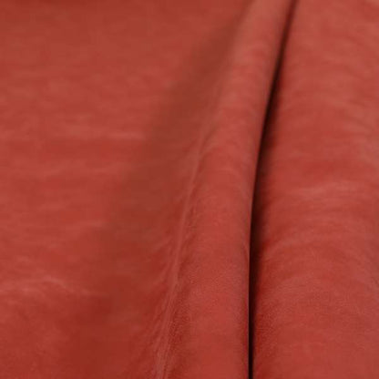 Sienna Faux Nubuck Red Colour Leather Soft Semi Sueded Finish Upholstery Fabric