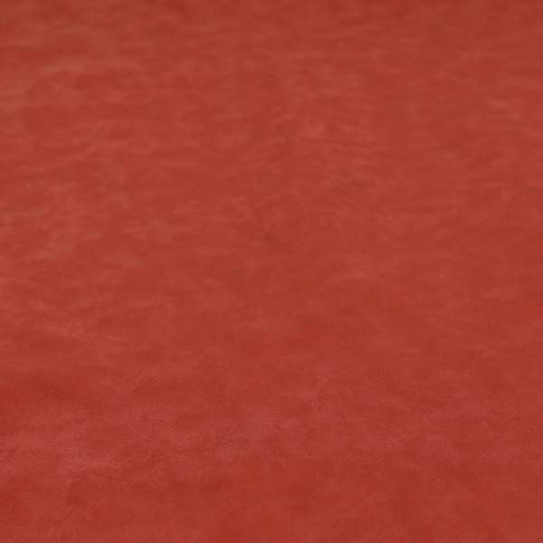 Sienna Faux Nubuck Red Colour Leather Soft Semi Sueded Finish Upholstery Fabric