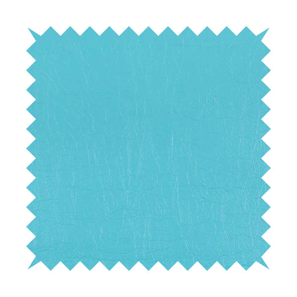 Sierra Grain Effect Vinyl Faux Leather Sky Light Blue Colour Upholstery Leatherette Fabric