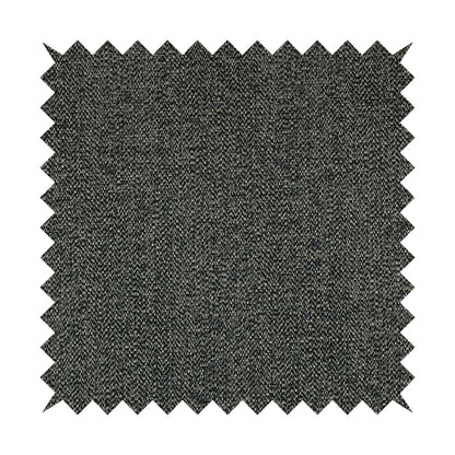 Simbai Plain Woven Jacquard Textured Chenille Furnishing Fabric In Black Colour - Roman Blinds