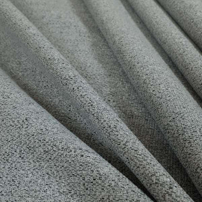 Simbai Plain Woven Jacquard Textured Chenille Furnishing Fabric In Grey Colour