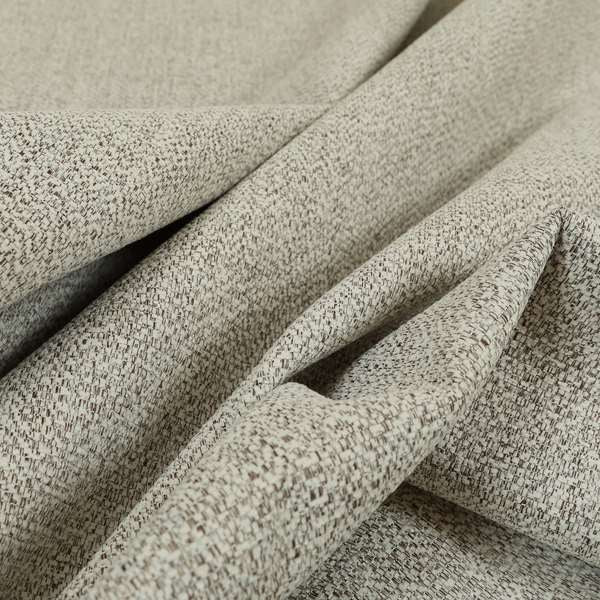 Simbai Plain Woven Jacquard Textured Chenille Furnishing Fabric In White Colour - Made To Measure Curtains