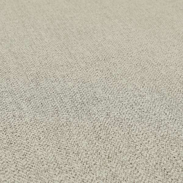 Simbai Plain Woven Jacquard Textured Chenille Furnishing Fabric In White Colour