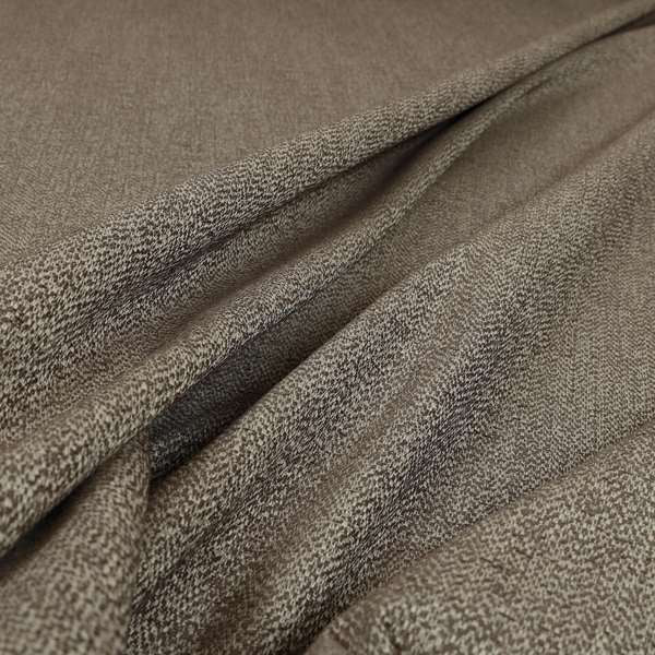 Simbai Plain Woven Jacquard Textured Chenille Furnishing Fabric In Brown Colour