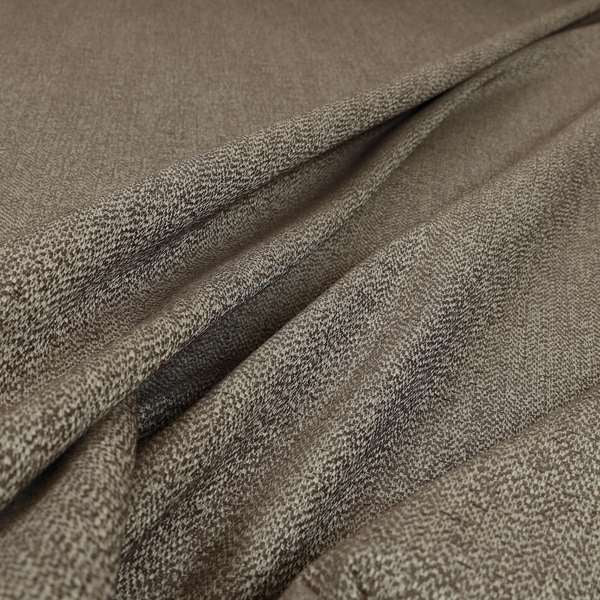 Simbai Plain Woven Jacquard Textured Chenille Furnishing Fabric In Brown Colour - Handmade Cushions