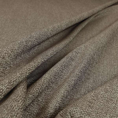 Simbai Plain Woven Jacquard Textured Chenille Furnishing Fabric In Brown Colour - Made To Measure Curtains