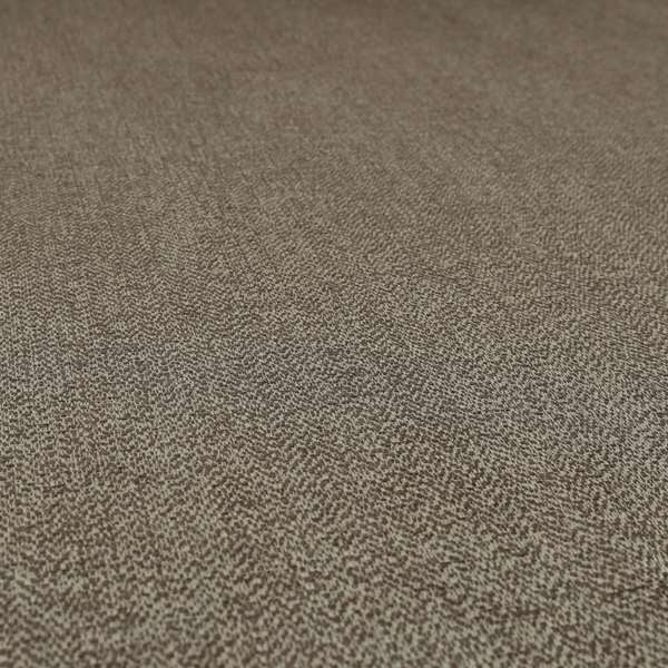 Simbai Plain Woven Jacquard Textured Chenille Furnishing Fabric In Brown Colour - Roman Blinds