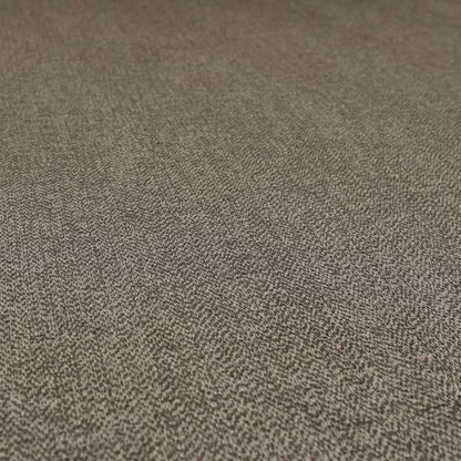 Simbai Plain Woven Jacquard Textured Chenille Furnishing Fabric In Brown Colour