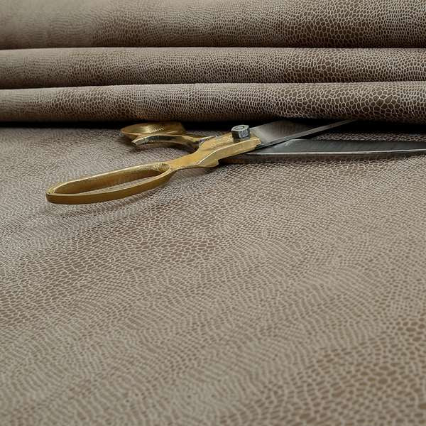 Snake Pattern Faux Suede Fabric In Beige Colour - Roman Blinds