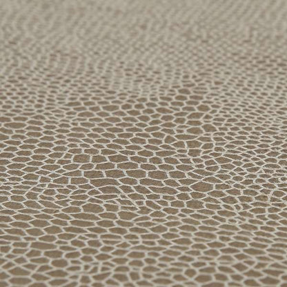 Snake Pattern Faux Suede Fabric In Beige Colour - Roman Blinds