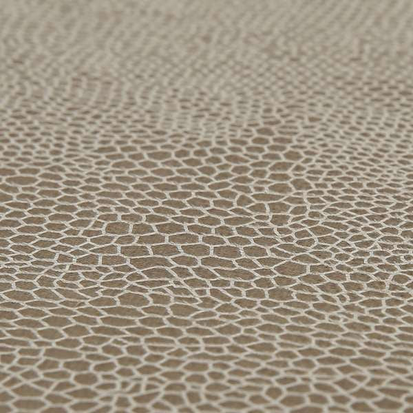 Snake Pattern Faux Suede Fabric In Beige Colour - Handmade Cushions