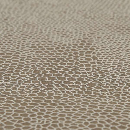 Snake Pattern Faux Suede Fabric In Beige Colour - Handmade Cushions
