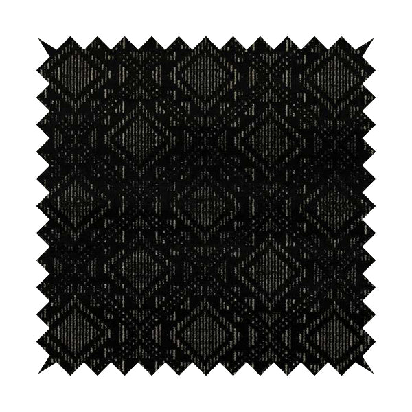 Sorata Velvet Textured Heavyweight Pattern Black Colour Velvet Upholstery Furnishing Fabric - Made To Measure Curtains