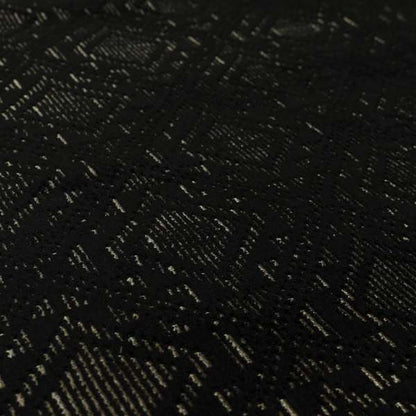 Sorata Velvet Textured Heavyweight Pattern Black Colour Velvet Upholstery Furnishing Fabric