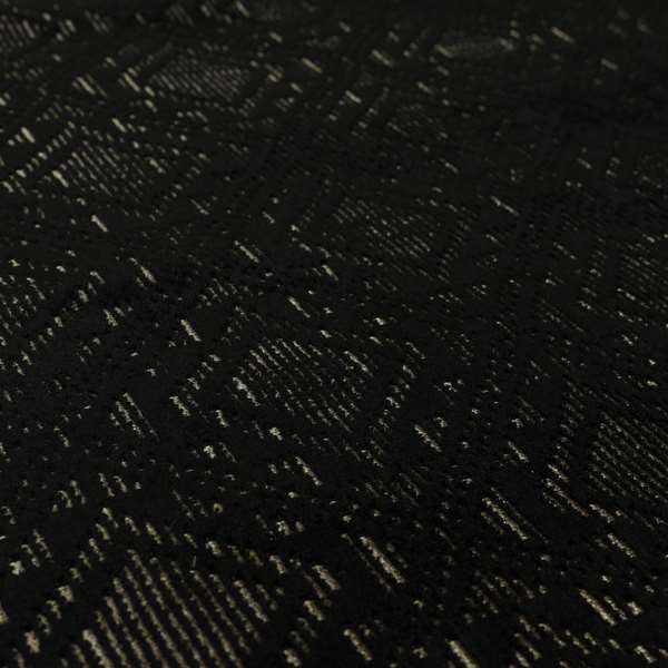 Sorata Velvet Textured Heavyweight Pattern Black Colour Velvet Upholstery Furnishing Fabric - Made To Measure Curtains