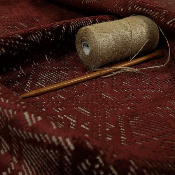 Sorata Velvet Textured Heavyweight Pattern Red Burgundy Colour Velvet Upholstery Furnishing Fabric - Roman Blinds