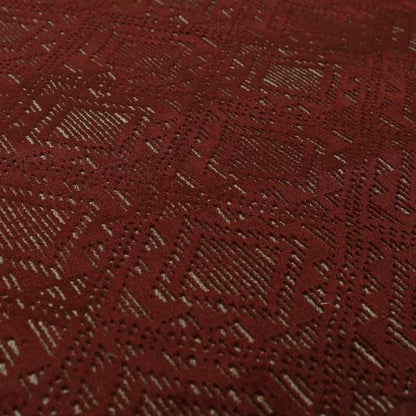 Sorata Velvet Textured Heavyweight Pattern Red Burgundy Colour Velvet Upholstery Furnishing Fabric - Made To Measure Curtains