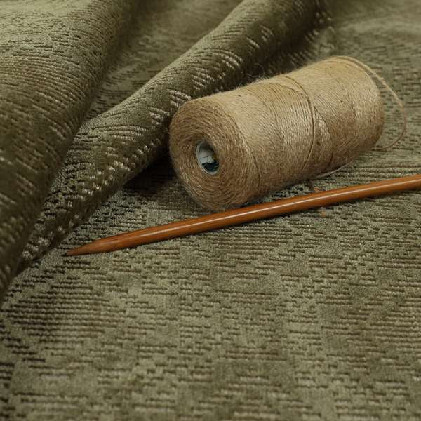 Sorata Velvet Textured Heavyweight Pattern Army Green Colour Velvet Upholstery Furnishing Fabric - Roman Blinds