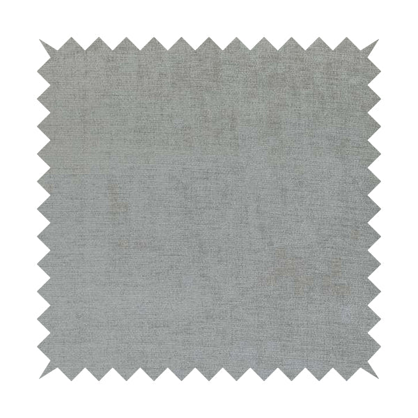 Sorento Luxurious Soft Low Pile Chenille Fabric Silver Colour Upholstery Fabrics