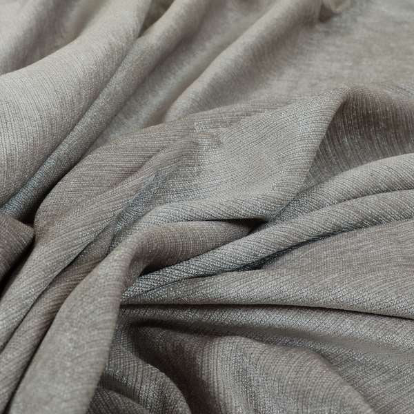 Sorento Luxurious Soft Low Pile Chenille Fabric Silver Colour Upholstery Fabrics - Made To Measure Curtains