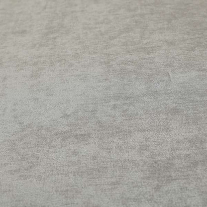 Sorento Luxurious Soft Low Pile Chenille Fabric Silver Colour Upholstery Fabrics - Roman Blinds
