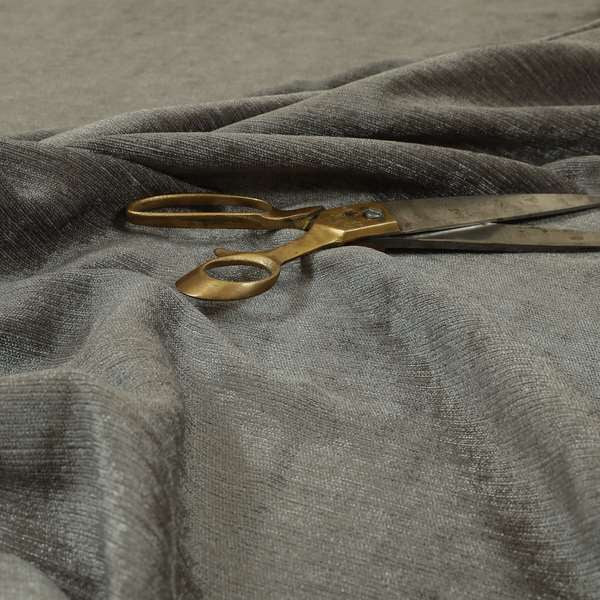 Sorento Luxurious Soft Low Pile Chenille Fabric Grey Colour Upholstery Fabrics - Handmade Cushions