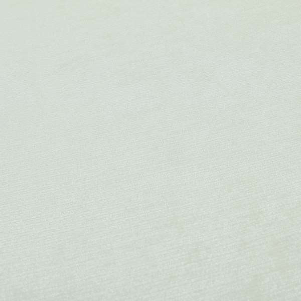 Sorento Luxurious Soft Low Pile Chenille Fabric White Colour Upholstery Fabrics - Roman Blinds