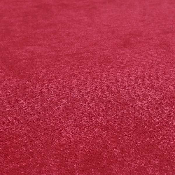 Sorento Luxurious Soft Low Pile Chenille Fabric Red Colour Upholstery Fabrics - Roman Blinds