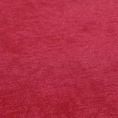 Sorento Luxurious Soft Low Pile Chenille Fabric Red Colour Upholstery Fabrics - Roman Blinds