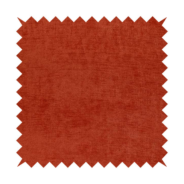 Sorento Luxurious Soft Low Pile Chenille Fabric Orange Colour Upholstery Fabrics - Roman Blinds